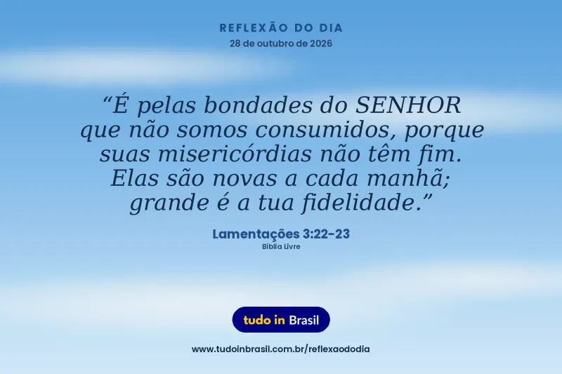 Lamentações 3:22-23 (Bíblia Livre, licença CC BY 4.0)