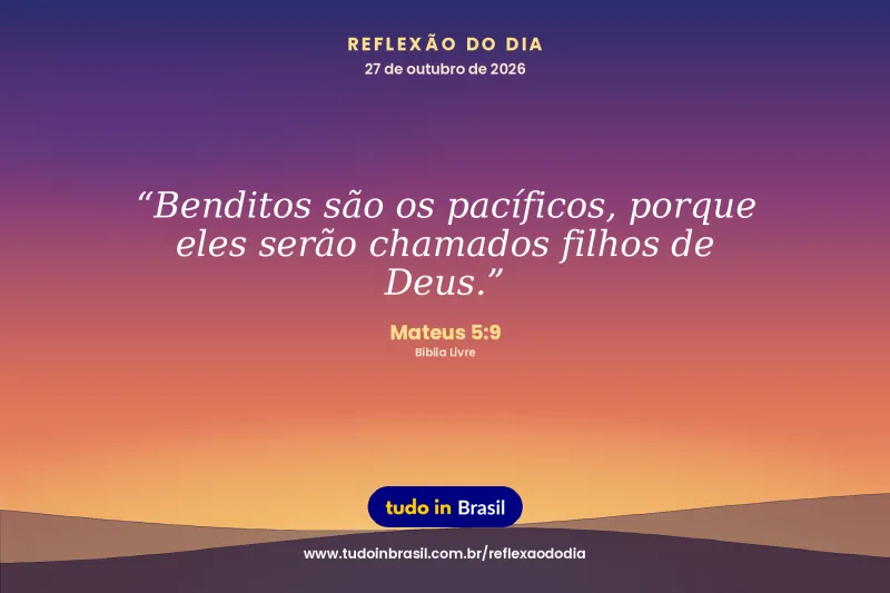 Mateus 5:9 (Bíblia Livre, licença CC BY 4.0)