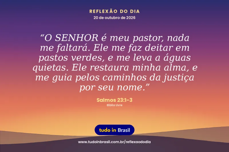 Salmos 23:1-3 (Bíblia Livre, licença CC BY 4.0)