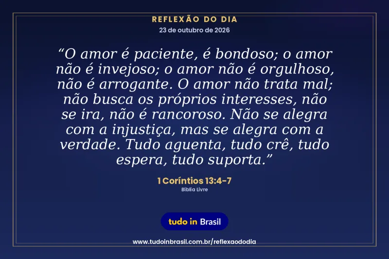 1 Coríntios 13:4-7 (Bíblia Livre, licença CC BY 4.0)