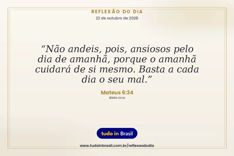 Mateus 6:34 (Bíblia Livre, licença CC BY 4.0)