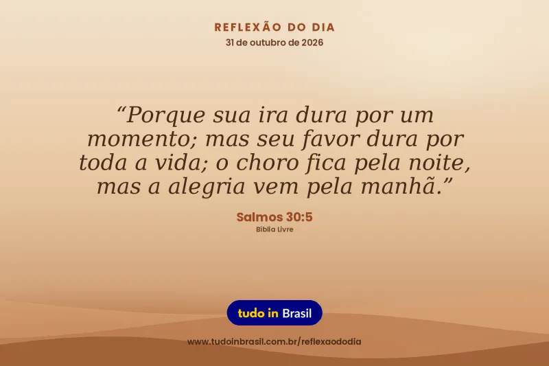 Salmos 30:5 (Bíblia Livre, licença CC BY 4.0)